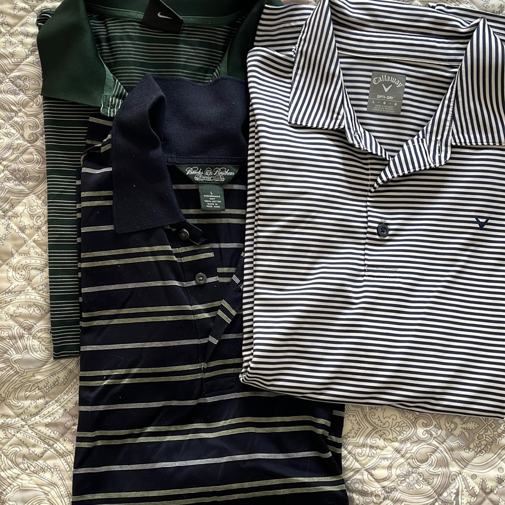 Men’s Golf shirts.  All size L.